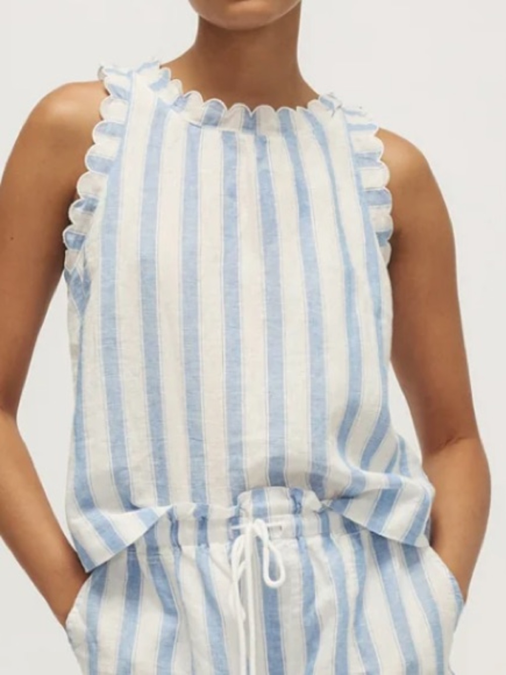 New with tags. Melissa Nepton kimy top in blue and white